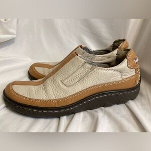 Rockports I Travel Leather Loafers Slip-On Tan/ Cream Size EU 42/ US 8